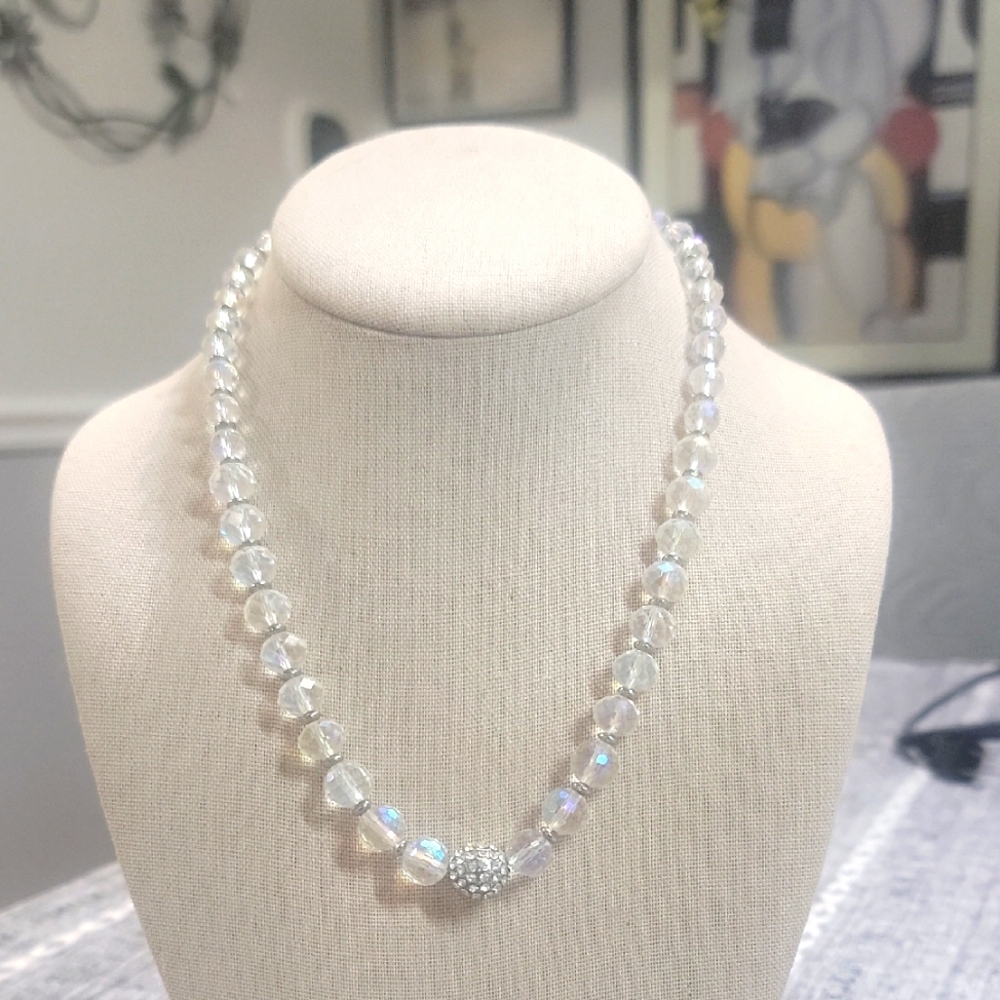 Charming Charlie Crystal Necklace with Classic Elegance 18"